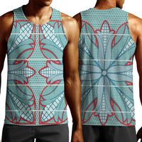 Turquoise Khotso Mojalefa Poone Men Tank Top Basotho Khotso Blanket Inspired