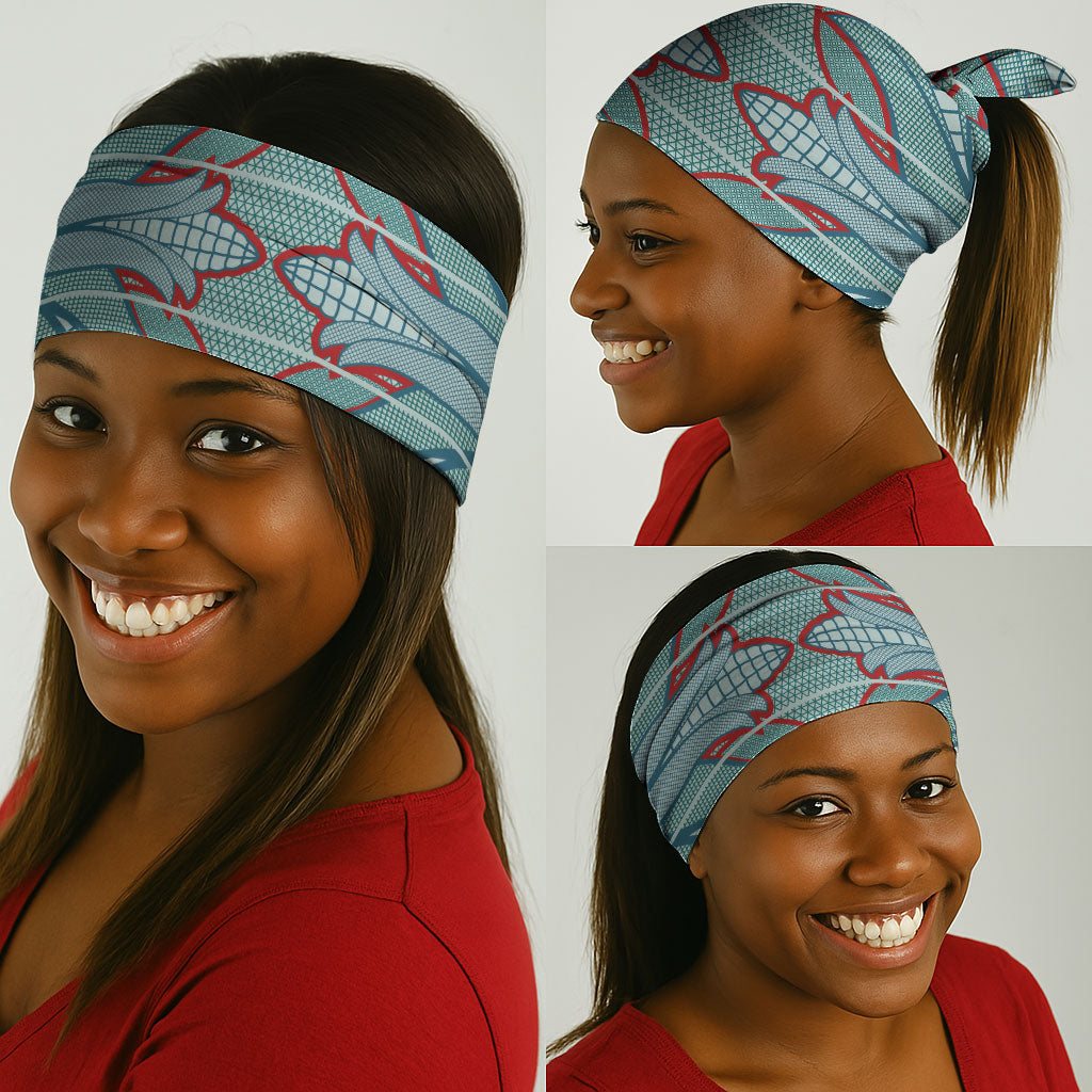 Turquoise Khotso Mojalefa Poone Neck Gaiter Basotho Khotso Blanket Inspired