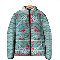 Turquoise Khotso Mojalefa Poone Padded Jacket Basotho Khotso Blanket Inspired