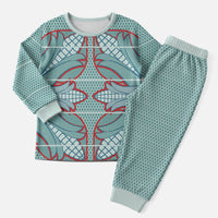 Turquoise Khotso Mojalefa Poone Christmas Pajama Set Basotho Khotso Blanket Inspired