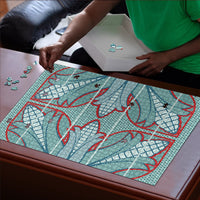 Turquoise Khotso Mojalefa Poone Puzzle Basotho Khotso Blanket Inspired