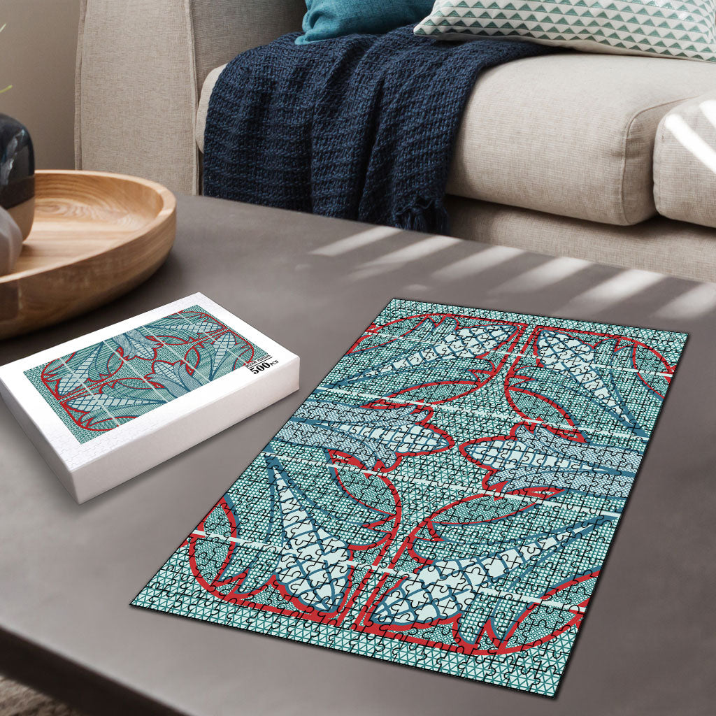 Turquoise Khotso Mojalefa Poone Puzzle Basotho Khotso Blanket Inspired