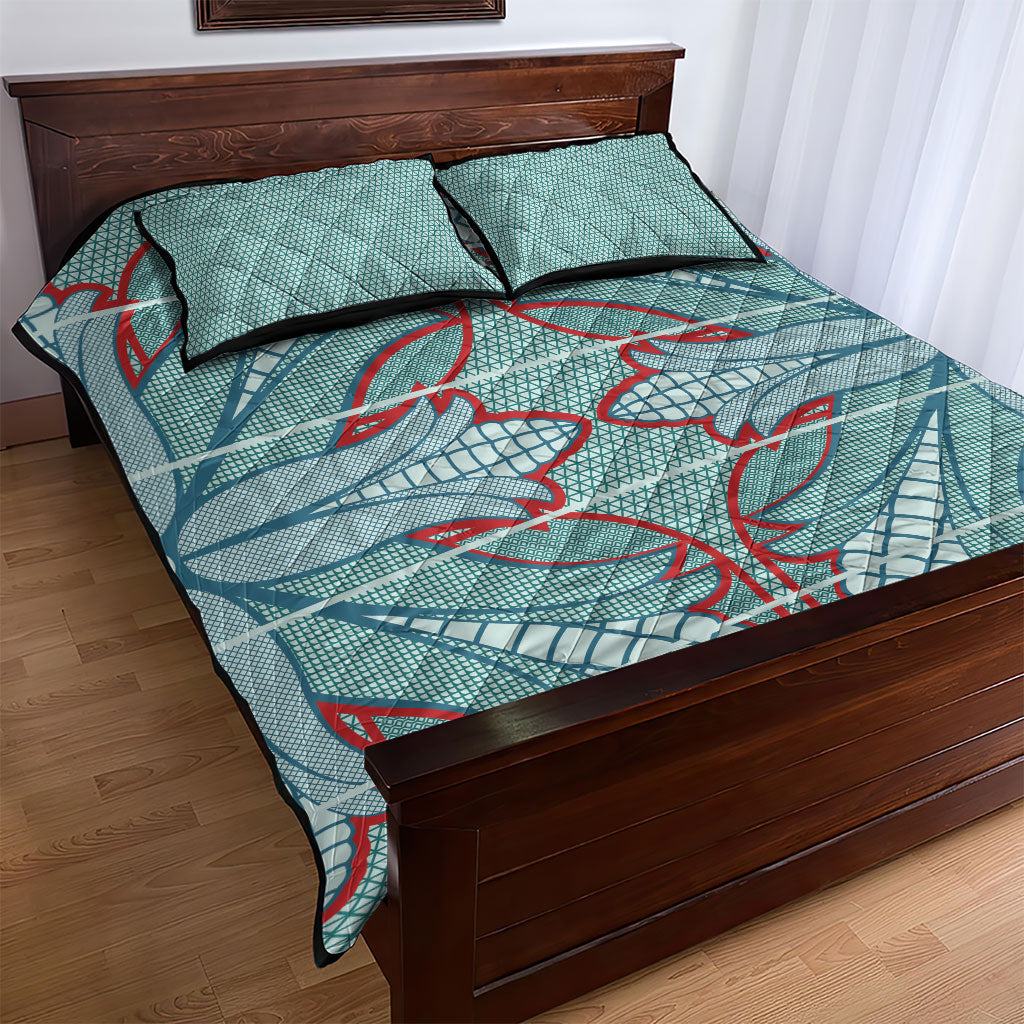 Turquoise Khotso Mojalefa Poone Quilt Bed Set Basotho Khotso Blanket Inspired