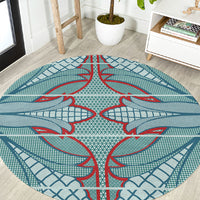 Turquoise Khotso Mojalefa Poone Round Carpet Basotho Khotso Blanket Inspired