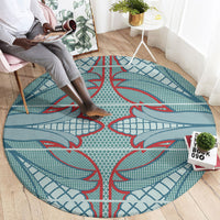 Turquoise Khotso Mojalefa Poone Round Carpet Basotho Khotso Blanket Inspired