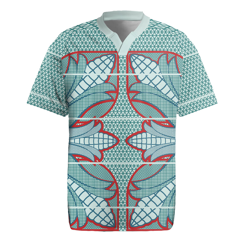 Turquoise Khotso Mojalefa Poone Rugby Jersey Basotho Khotso Blanket Inspired