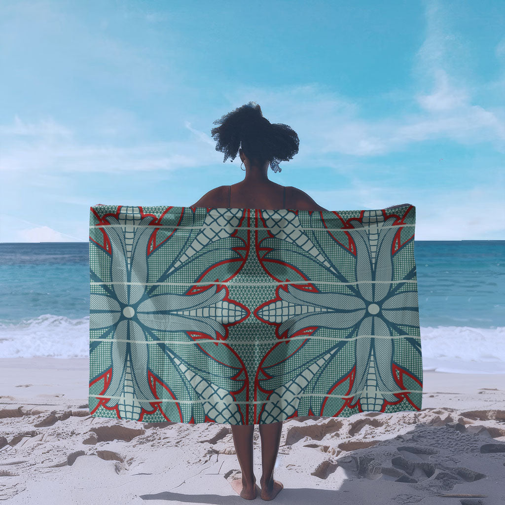 Turquoise Khotso Mojalefa Poone Sarong Basotho Khotso Blanket Inspired