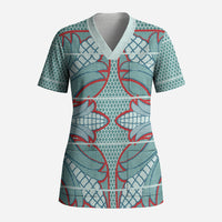 Turquoise Khotso Mojalefa Poone Scrub Top Basotho Khotso Blanket Inspired