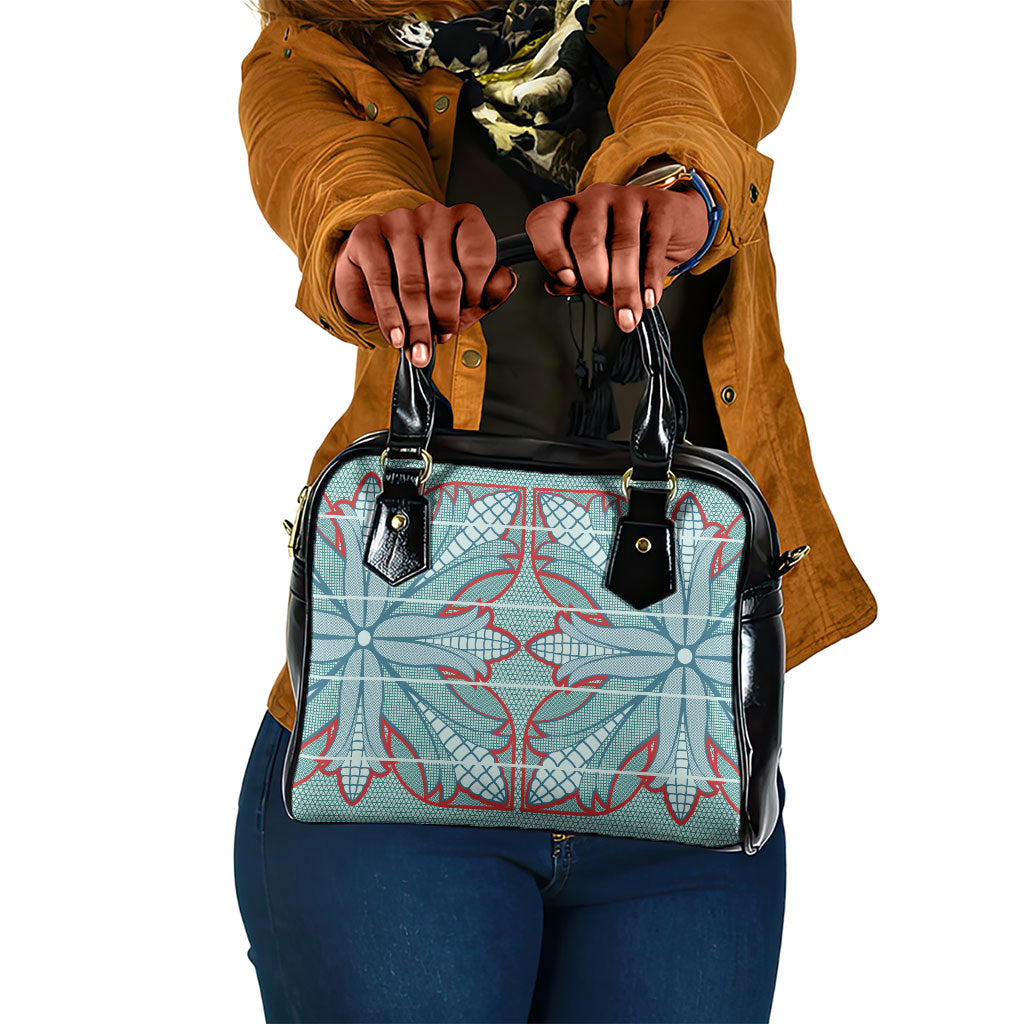 Turquoise Khotso Mojalefa Poone Shoulder Handbag Basotho Khotso Blanket Inspired