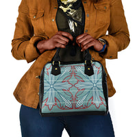 Turquoise Khotso Mojalefa Poone Shoulder Handbag Basotho Khotso Blanket Inspired