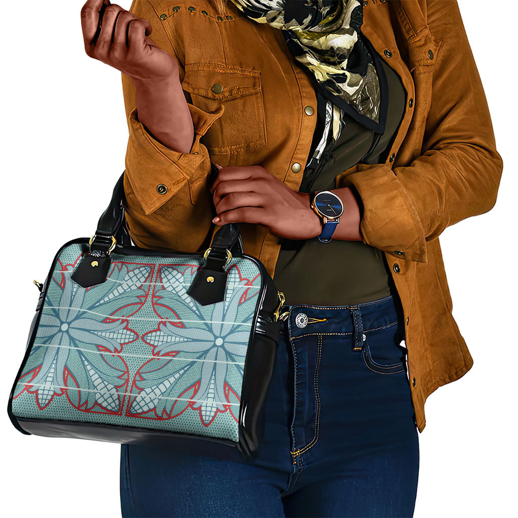 Turquoise Khotso Mojalefa Poone Shoulder Handbag Basotho Khotso Blanket Inspired