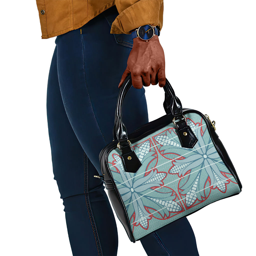 Turquoise Khotso Mojalefa Poone Shoulder Handbag Basotho Khotso Blanket Inspired