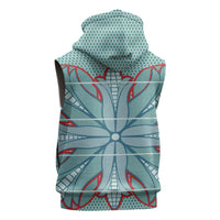 Turquoise Khotso Mojalefa Poone Sleeveless Hoodie Basotho Khotso Blanket Inspired