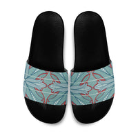 Turquoise Khotso Mojalefa Poone Slide Sandals Basotho Khotso Blanket Inspired