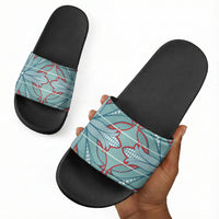 Turquoise Khotso Mojalefa Poone Slide Sandals Basotho Khotso Blanket Inspired