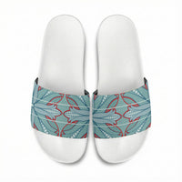 Turquoise Khotso Mojalefa Poone Slide Sandals Basotho Khotso Blanket Inspired