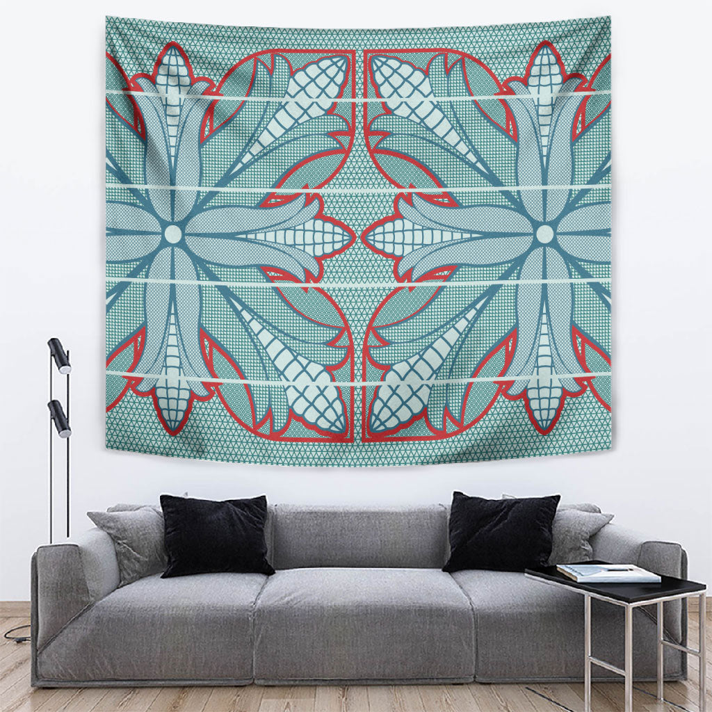 Turquoise Khotso Mojalefa Poone Tapestry Basotho Khotso Blanket Inspired