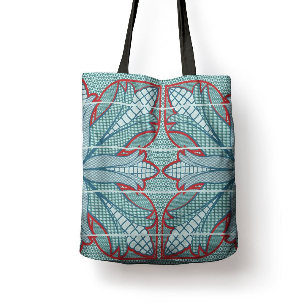Turquoise Khotso Mojalefa Poone Tote Bag Basotho Khotso Blanket Inspired