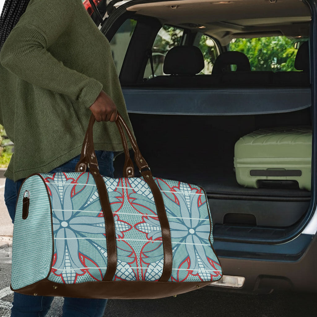 Turquoise Khotso Mojalefa Poone Travel Bag Basotho Khotso Blanket Inspired