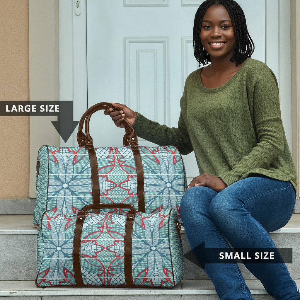 Turquoise Khotso Mojalefa Poone Travel Bag Basotho Khotso Blanket Inspired