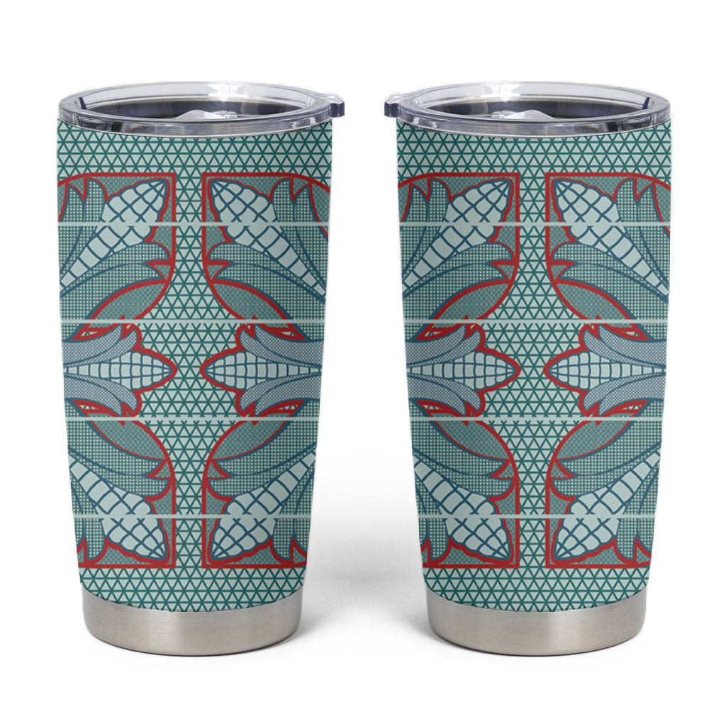 Turquoise Khotso Mojalefa Poone Tumbler Cup Basotho Khotso Blanket Inspired