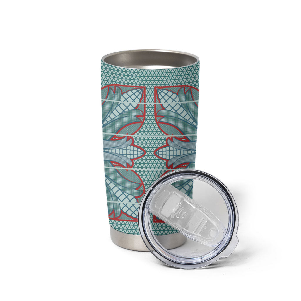Turquoise Khotso Mojalefa Poone Tumbler Cup Basotho Khotso Blanket Inspired