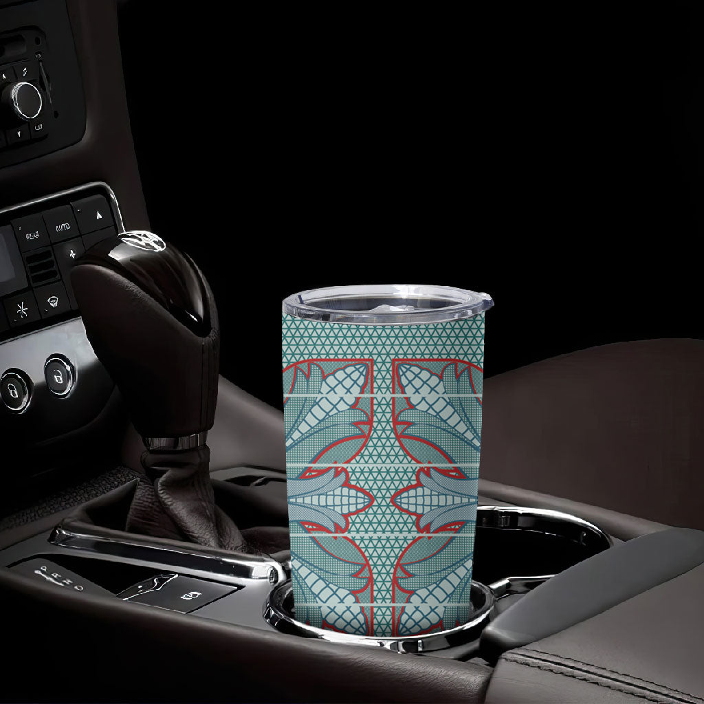 Turquoise Khotso Mojalefa Poone Tumbler Cup Basotho Khotso Blanket Inspired