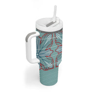Turquoise Khotso Mojalefa Poone Tumbler With Handle Basotho Khotso Blanket Inspired