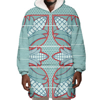 Turquoise Khotso Mojalefa Poone Wearable Blanket Hoodie Basotho Khotso Blanket Inspired