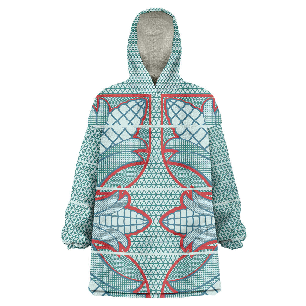 Turquoise Khotso Mojalefa Poone Wearable Blanket Hoodie Basotho Khotso Blanket Inspired