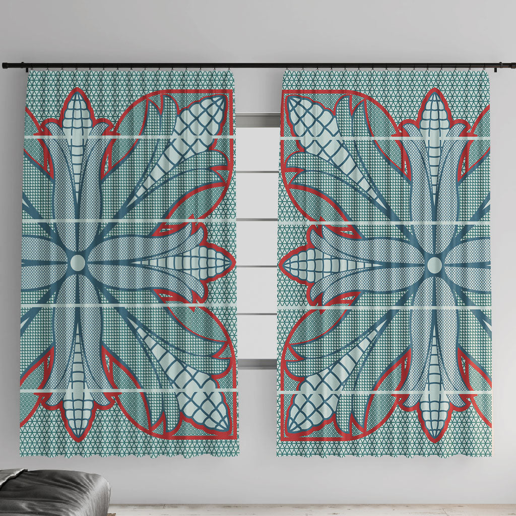 Turquoise Khotso Mojalefa Poone Window Curtain Basotho Khotso Blanket Inspired