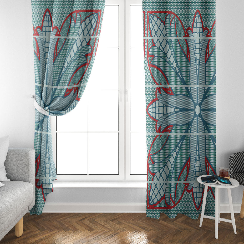 Turquoise Khotso Mojalefa Poone Window Curtain Basotho Khotso Blanket Inspired