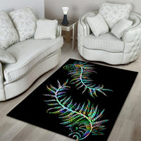 New Zealand Area Rug Aotearoa Silver Fern Mixed Papua Shell Green Vibe LT9 - Wonder Print Shop