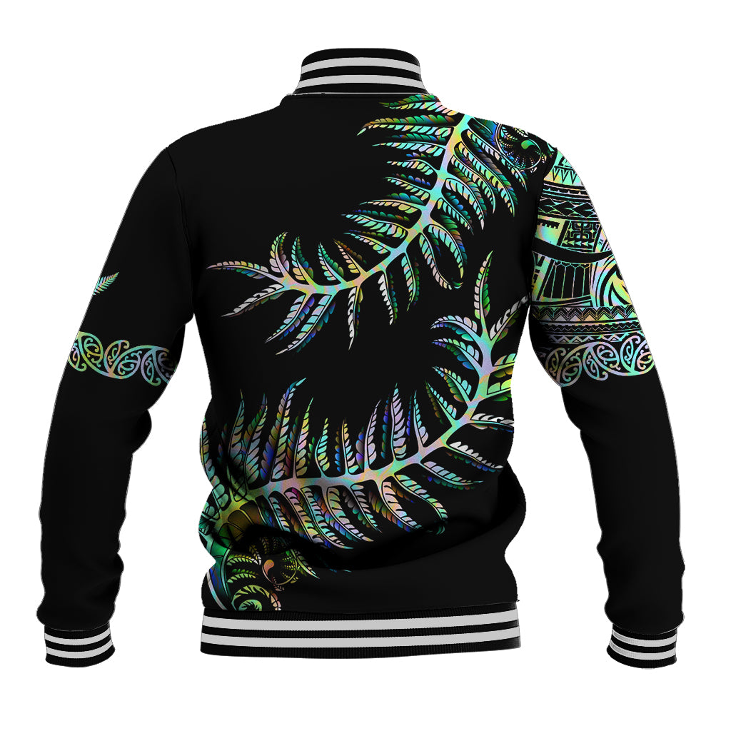 New Zealand Baseball Jacket Aotearoa Silver Fern Mixed Papua Shell Green Vibe LT9 - Wonder Print Shop