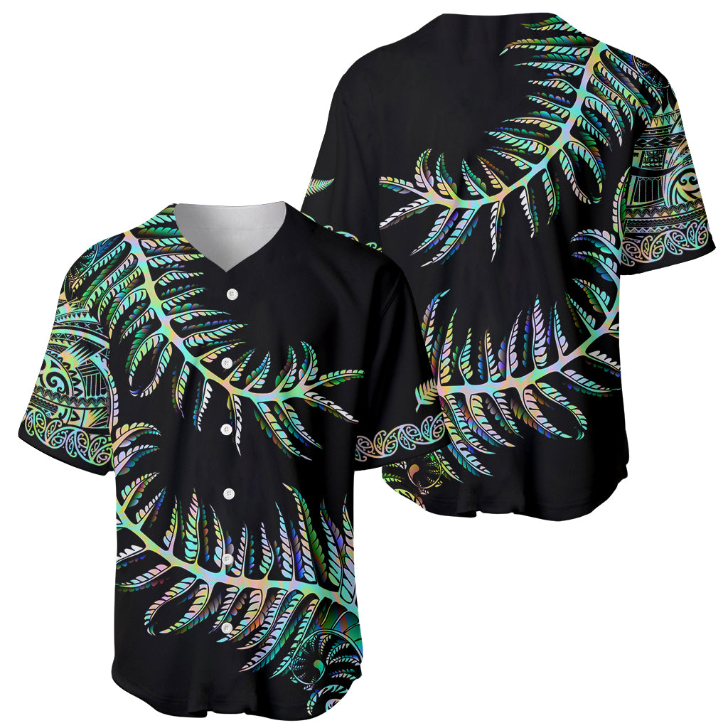 New Zealand Baseball Jersey Aotearoa Silver Fern Mixed Papua Shell Green Vibe LT9 - Wonder Print Shop