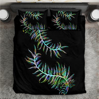 New Zealand Bedding Set Aotearoa Silver Fern Mixed Papua Shell Green Vibe LT9 - Wonder Print Shop