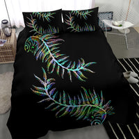 New Zealand Bedding Set Aotearoa Silver Fern Mixed Papua Shell Green Vibe LT9 - Wonder Print Shop