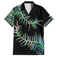New Zealand Family Matching Puletasi Dress and Hawaiian Shirt Aotearoa Silver Fern Mixed Papua Shell Green Vibe - Wonder Print Shop