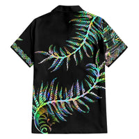 New Zealand Family Matching Short Sleeve Bodycon Dress and Hawaiian Shirt Aotearoa Silver Fern Mixed Papua Shell Green Vibe - Wonder Print Shop