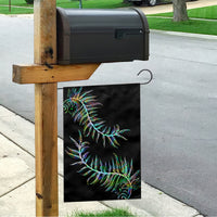 New Zealand Garden Flag Aotearoa Silver Fern Mixed Papua Shell Green Vibe - Wonder Print Shop