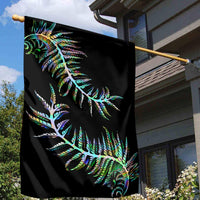 New Zealand Garden Flag Aotearoa Silver Fern Mixed Papua Shell Green Vibe - Wonder Print Shop