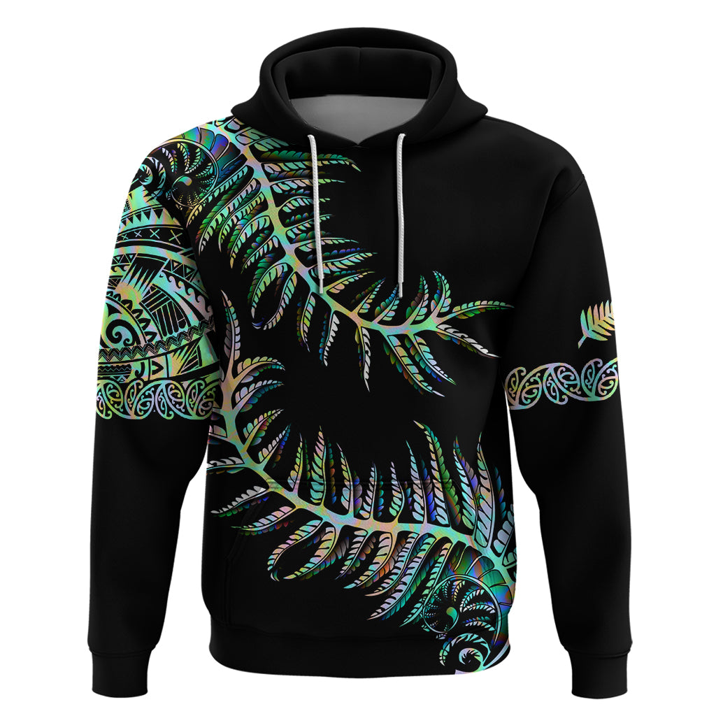New Zealand Hoodie Aotearoa Silver Fern Mixed Papua Shell Green Vibe - Wonder Print Shop
