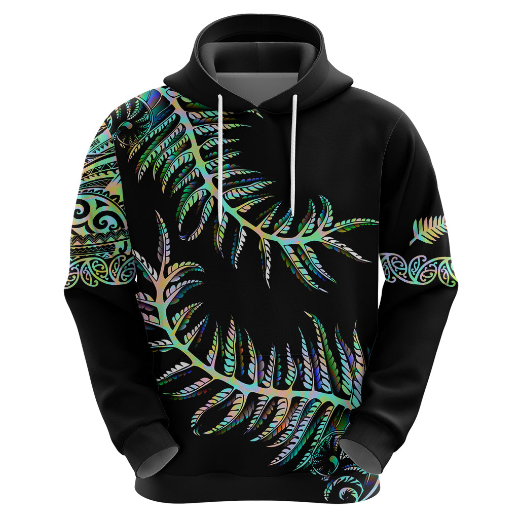 New Zealand Hoodie Aotearoa Silver Fern Mixed Papua Shell Green Vibe - Wonder Print Shop