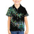 New Zealand Kid Hawaiian Shirt Aotearoa Silver Fern Mixed Papua Shell Green Vibe - Wonder Print Shop
