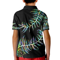 New Zealand Kid Polo Shirt Aotearoa Silver Fern Mixed Papua Shell Green Vibe - Wonder Print Shop