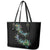 New Zealand Leather Tote Bag Aotearoa Silver Fern Mixed Papua Shell Green Vibe - Wonder Print Shop
