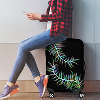 New Zealand Luggage Cover Aotearoa Silver Fern Mixed Papua Shell Green Vibe - Wonder Print Shop