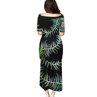 New Zealand Puletasi Aotearoa Silver Fern Mixed Papua Shell Green Vibe - Wonder Print Shop