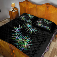 New Zealand Quilt Bed Set Aotearoa Silver Fern Mixed Papua Shell Green Vibe - Wonder Print Shop