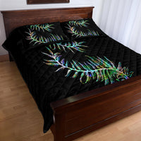New Zealand Quilt Bed Set Aotearoa Silver Fern Mixed Papua Shell Green Vibe - Wonder Print Shop